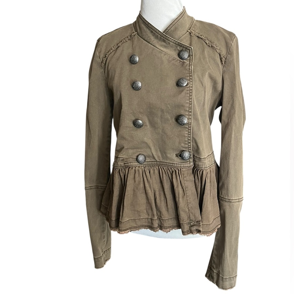 Free People Flared Hem Military Jacket SZ XS